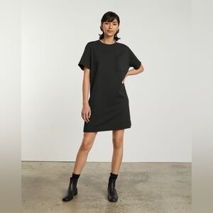 Everlane Women's Black Cotton Tee Short Sleeve Maxi Tank Dress Size Medium